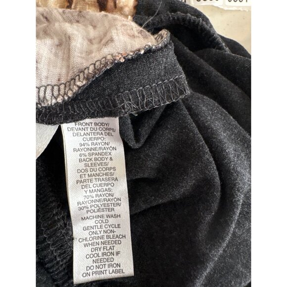 Ann Taylor Loft Womens size medium Raglan Sleeve Animal Print Top - Picture 4 of 4